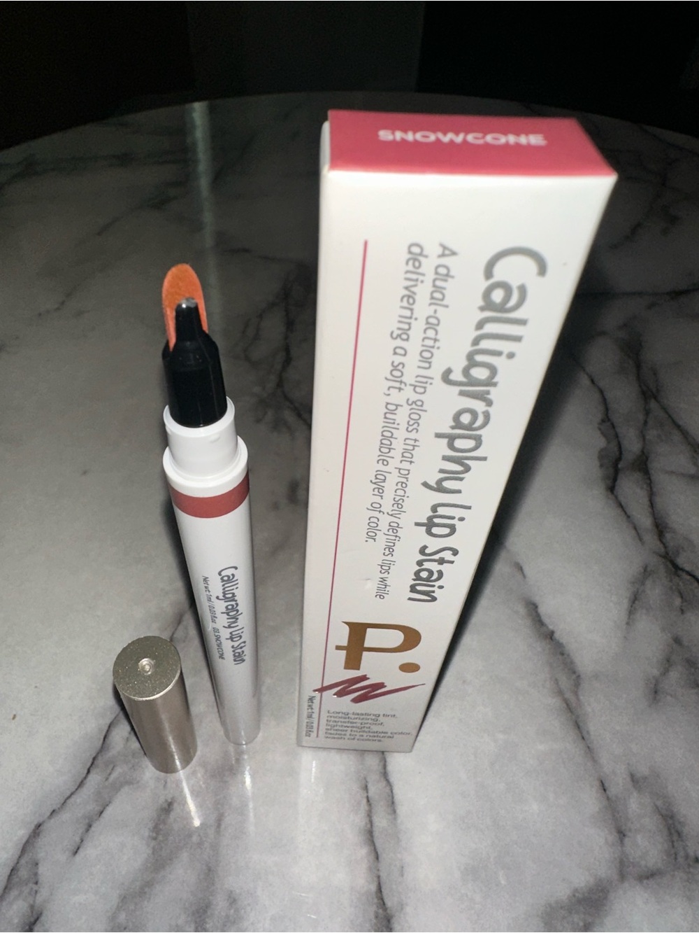 Long-Wear Lip Calligraphy Lip Stain, shade SnowCone,